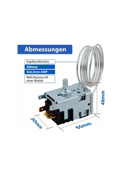 Danfoss A6004332 Ebd 077b3275l 6.5 Mm Termostat Amp Buzdolabı Ve Derin Dondurucu İçin