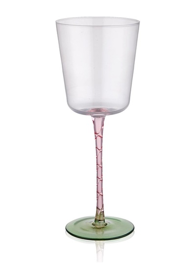 The Mia Şarap Kadehi Pembe Yeşil 350 Ml