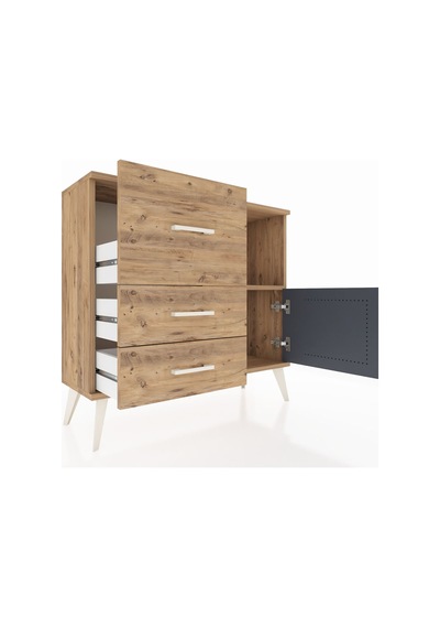 Arges Şifonyer Tek Raflı 3 Çekmeceli Tek Kapaklı 88x30x80 Çam-antrasit/çam Antrasit/çam Arges Şifonyer Tek Raflı 3 Çekmeceli Tek Kapaklı 88x30x80 Çam-antrasit/çam Antrasit/çam