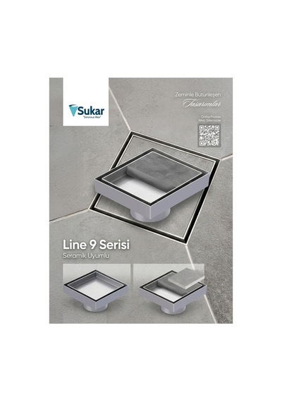 Line/9 10 10 Seramik Uyumlu Paslanmaz Yer Süzgeci 1153-0291099-02