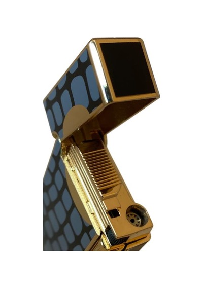 Vindiesel Gold Siyah Gri Taş Desen Tek Torch Pürmüz Puro Çakmağı - Tr6682