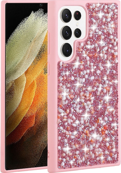 Galaxy S23 Ultra Kılıf Parlak Taşlı Tasarım Zore Linea Kılıf