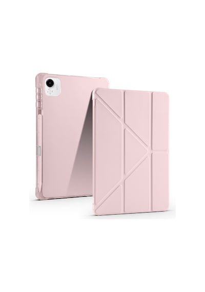 Lexroo Honor Pad X9 Pro Kılıf Tri Folding Kalem Bölmeli Standlı Kılıf - Rose Gold Silikon
