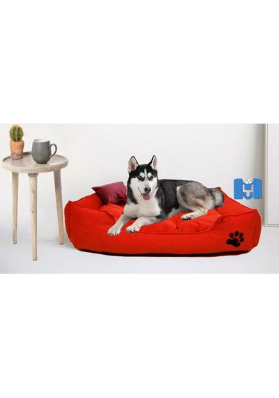 Mavi Vitrin İsme Özel Ultrasoft Mukavemetli Battal Boy Köpek Yatağı 110 x 90 CM