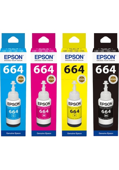 Epson T664Serisi 4Lü Mürekkep Seti L655