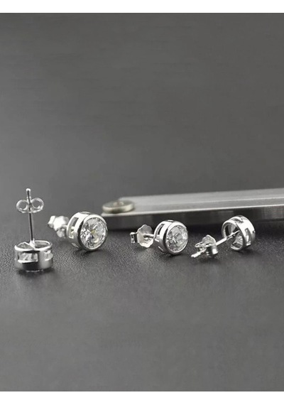 Brezza Lusso Jewelry Gümüş Zirkon Taşlı Bayan Gümüş Küpe