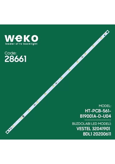 Weko Bdl1 Uyumlu Buzdolabı İç Aydınlatma Led Kartı 12 Çipli Yüksek Verimli