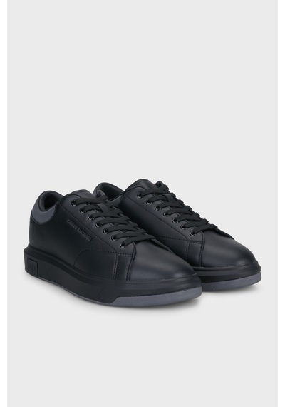 Armani Exchange Deri Logolu Sneaker Ayakkabı Erkek Ayakkabı Xux123 Xv534 Mc694 Siyah