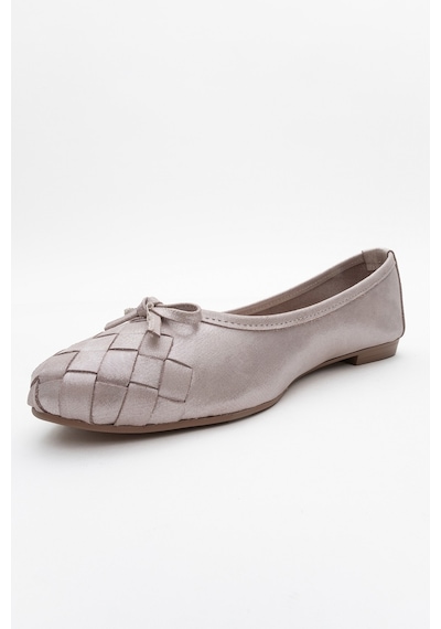 Luvishoes Luvi Shoes 03 Bej Simli Hakiki Deri Kadın Babet Ayakkabı Bej