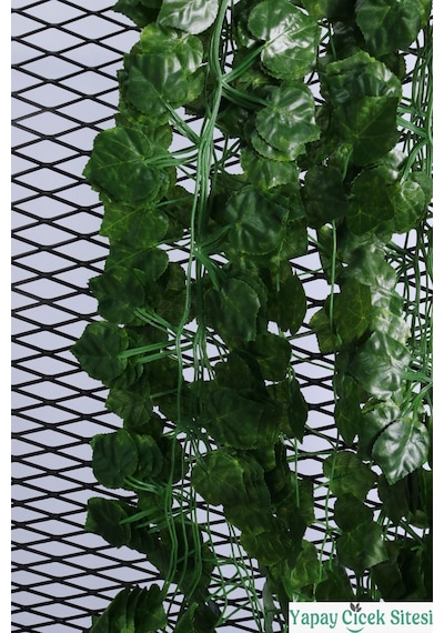 Yapay Çiçek Sitesi Yapay Sık Yapraklı Philodendron İp Sarmaşığı 210 Cm - 12 Adet Yeşil