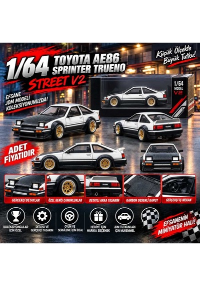 Kaido Street V2 Toyota Ae86 Sprinter Trueno 1 Adet Çok Renkli