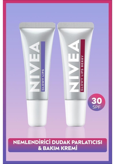 Spf30 Glowy Lips Berry Renkli Dudak Parlatıcı Ve Nemlendirici Dudak Bakım Kremi, Hyaluronik Asit