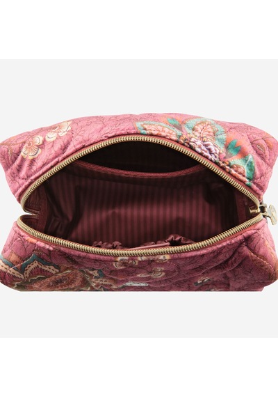 Pembe Polyester Makyaj Çantası 21,5x10x10,5 Cm