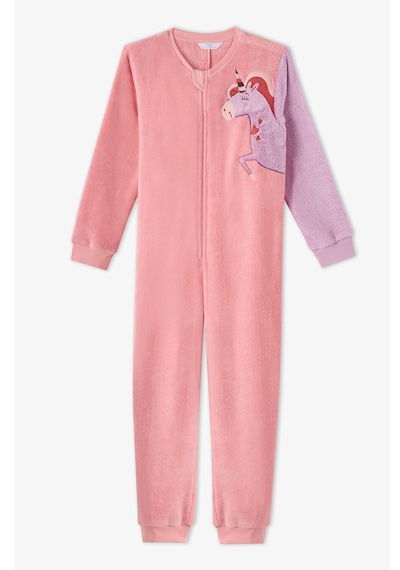 Penti Kız Çocuk Pembe Drift Tef Unicorn Desenli Uzun Kollu Tulum Pk32