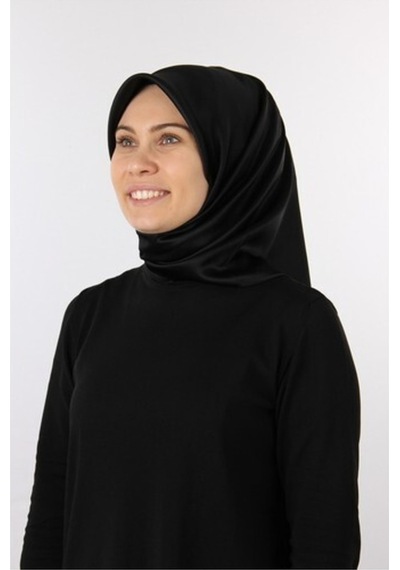 Aker Siyah Taşlanmış Düz Ipek Eşarp 7747758 - 311