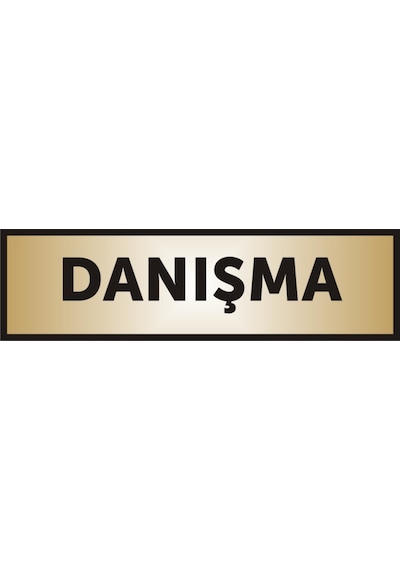 Danışma Yazılı Kapı Levhası ,Yönlendirme Levhası ,Gold
