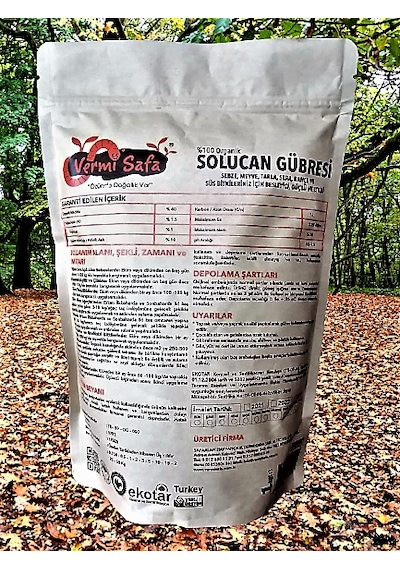 Vermisafa %100 Doğal Organik Katı Solucan Gübresi 1KG