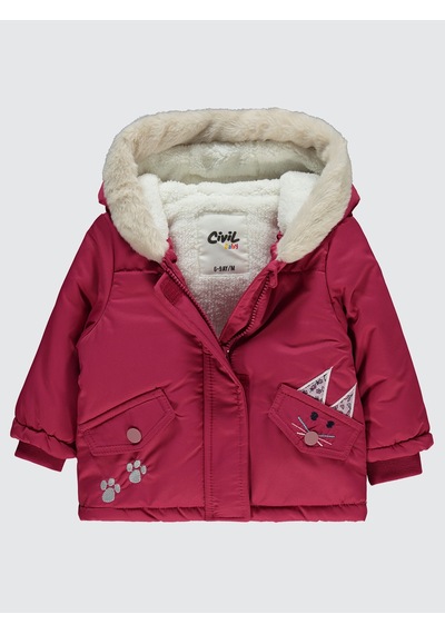 Civil Baby Kız Bebek Mont 6-18 Ay Vişne Vişne Çok Renkli