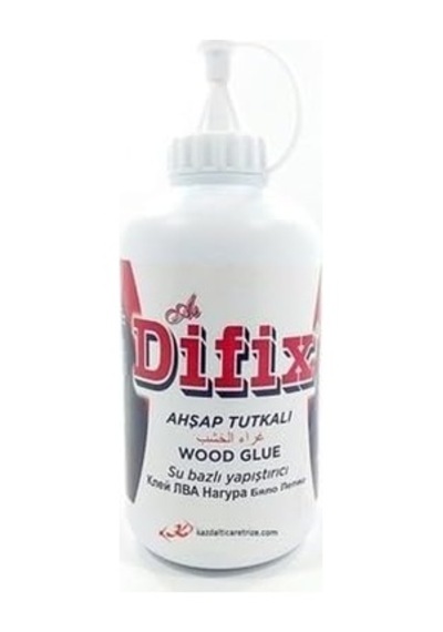 Difix Ahşap Çiçek Maket Kumaş Karton Tutkalı Su Bazlı Kokusuz Beyaz Renk 100gr