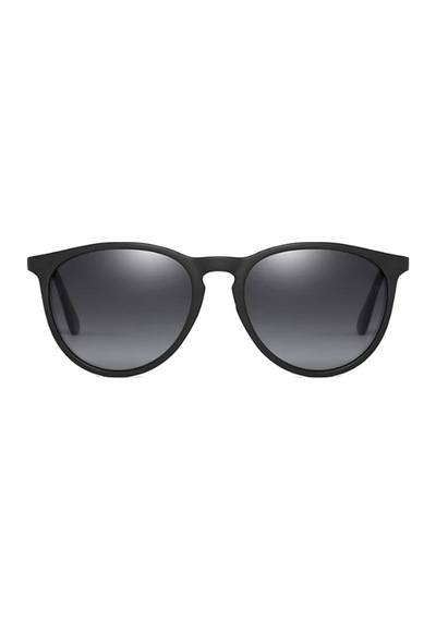 Eroni Siyah Retro Oval Kemik Çerçeve İnce Metal Sap Unisex Uv400 Vintage Retro Güneş Gözlüğü