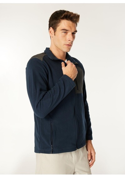 Düz Lacivert Erkek Polar Sweatshırt Hh..12009 Helly Hansen Block Fullzı-9822 Navy