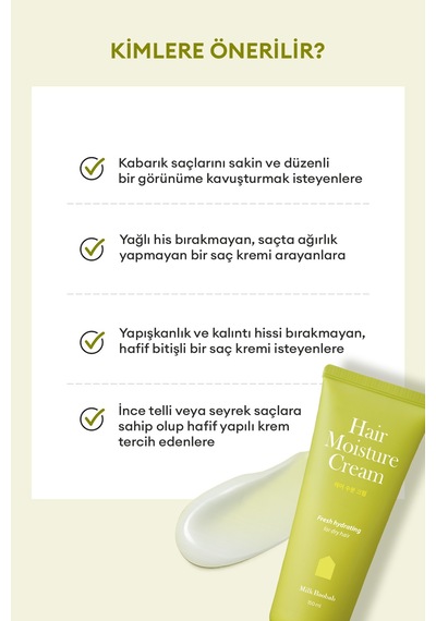 Elektriklenen Saçlara Yoğun Nemlendirici Durulanmayan Saç Kremi Mılk Baobab Hair Moisture Cream
