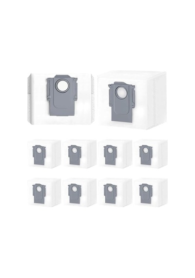 2As 10 Adet Toz Torbası İçin Roborock Q5 Max+/q5 Pro /q5 Pro+ /q7 Max/q7 Max+/q8 Max /q8 Max+/s7 Max Ultra/s7 Maxv Ultra/s7 Pro Ultra /s8+ / S8 Pro Ultra, 3l Büyük Kapasiteli 12 Gri