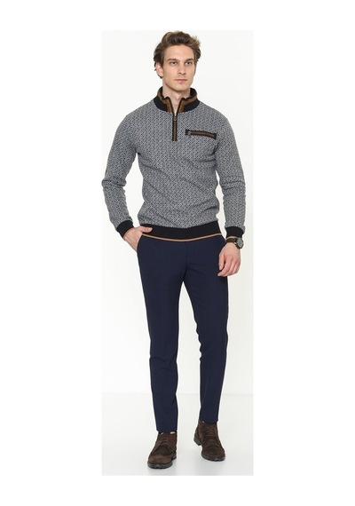 1039 Dewberry Erkek Sweatshırt-lacivert