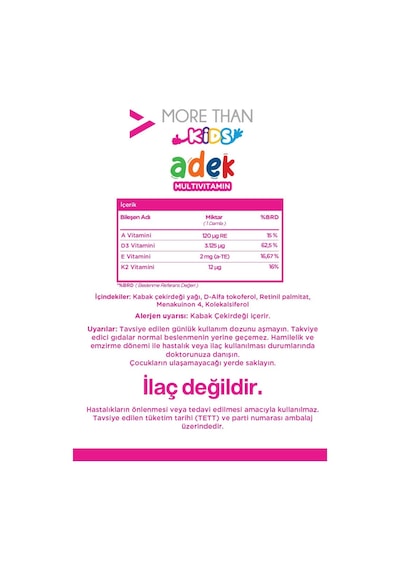 More Than Adek Kids Multivitamin Damla 30 ML