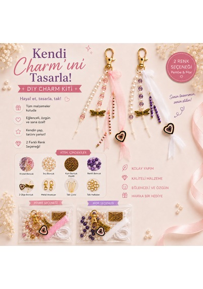 Charm Dıy - Aksesuarını Tasarla Kiti Pembe