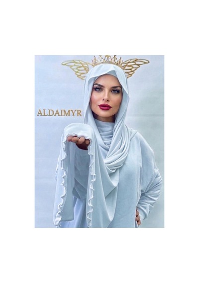 Aldaıyr Tesettür Sandy Şal İpli Beyaz001
