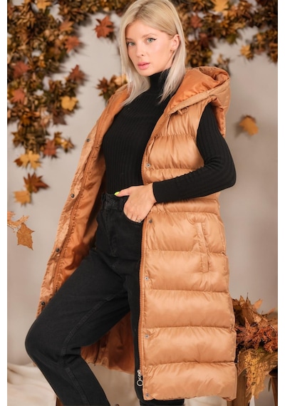 Z6757 Dewberry Bayan Yelek-düz Taba Düz Taba
