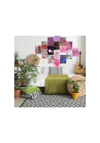 A5 Pinky Soft Poster Duvar Kağıdı Seti Pembe Estetik Duvar Kolajı Oda Süsleme Afiş Seti
