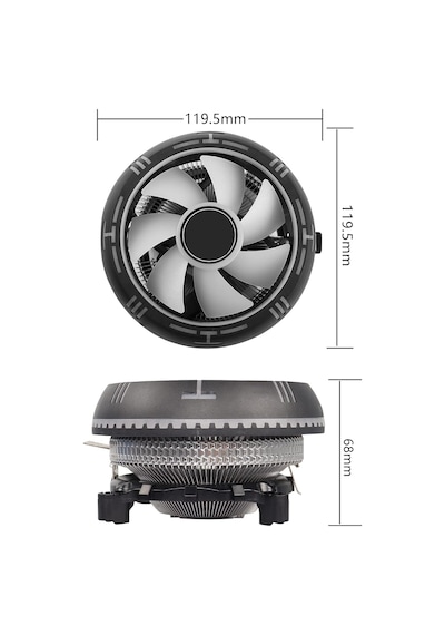 Xaser Cl-286 Ufo Rgb Cpu Fan Lga 775/115x/1200/1700/am2/am3 İslemci Fanı