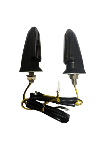 Carub Motosiklet Sinyal Lamba Üniversal 12v Füme Cam Sarı Led 2li