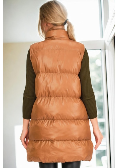 Z6729 Dewberry Hk Style Bayan Yelek-camel-1 Camel-1