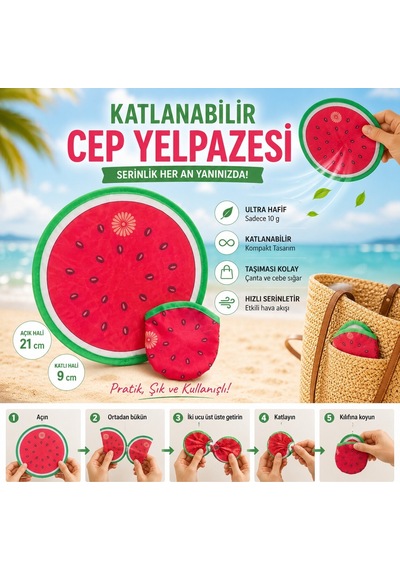 Bakgelal Katlanabilir Cep Yelpazesi 21 Cm Kılıflı Kore Yelpazesi Ultra Hafif, Katlanabilir, 10 Farklı Desen Seçeneği Plaj, Seyahat, Festival Ve Günlük Kullanım İçin - 03-11-000014