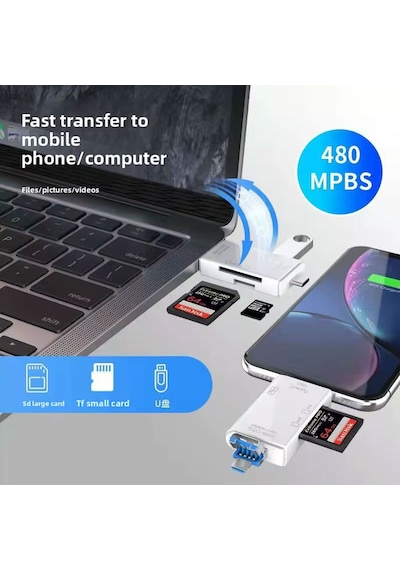 Type-c Otg Kart Okuyucu Usb Hub Sd/tf Hafıza Kart Desteği, Telefon Ve Bilgisayar Uyumlu