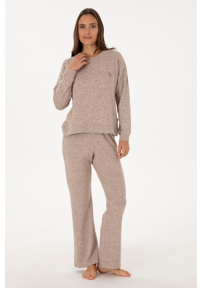 U.s. Polo Assn. Kadın Camel Pijama Takım 50318898-vr015 Camel