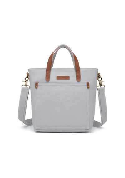 Kanvas Kumaş Kadın Çantası Elden Tutmalı Smart Bags 1328 GRİ
