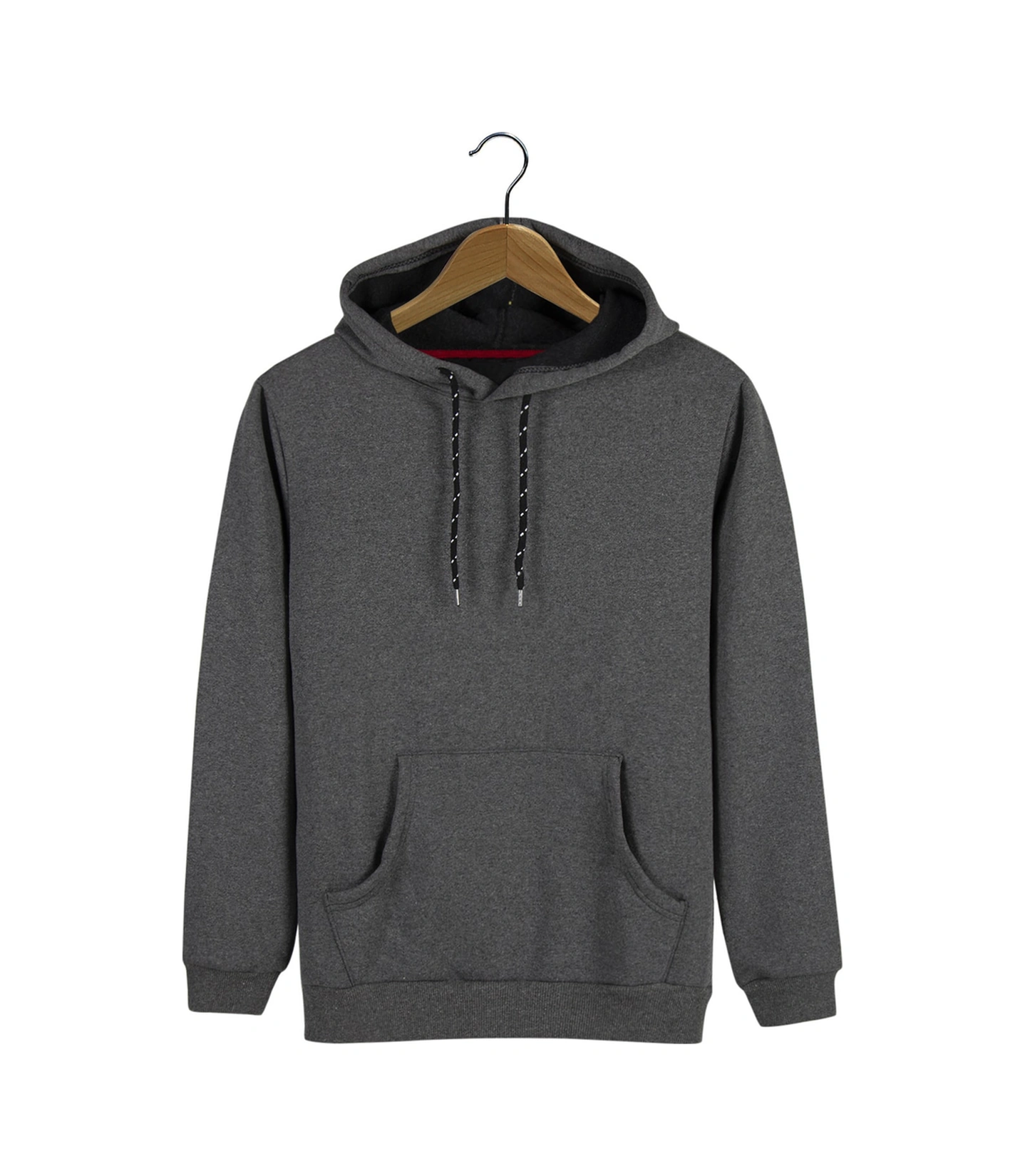 Terapi Men Erkek Antrasit Kapüşonlu Kanguru Cepli Basic Hoodie Sweatshirt Antrasit
