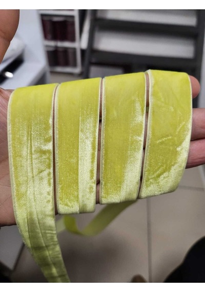 2.5 Cm Kadife Kurdele Şerit 5 Metre Sarı