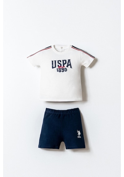 U.s. Polo Assn. Erkek Bebek Beyaz Şort Takım Usb2874-c-v1 Beyaz