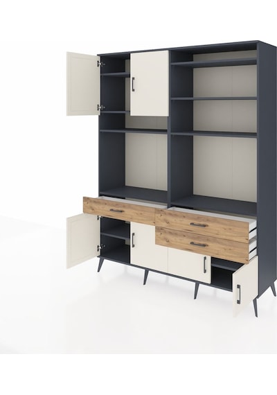 Hyperion Gardrop 10 Raflı 3 Çekmeceli 8 Kapaklı 176x44x221 Antrasit-aytaşı/çam Aytaşı/çam Hyperion Gardrop 10 Raflı 3 Çekmeceli 8 Kapaklı 176x44x221 Antrasit-aytaşı/çam Aytaşı/çam