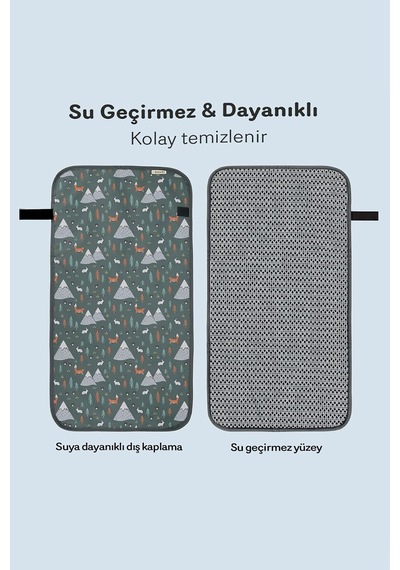 Bebek Bakım Örtüsü, Bebek Alt Açma Minderi, Su Geçirmez Bebek Minderi Woods
