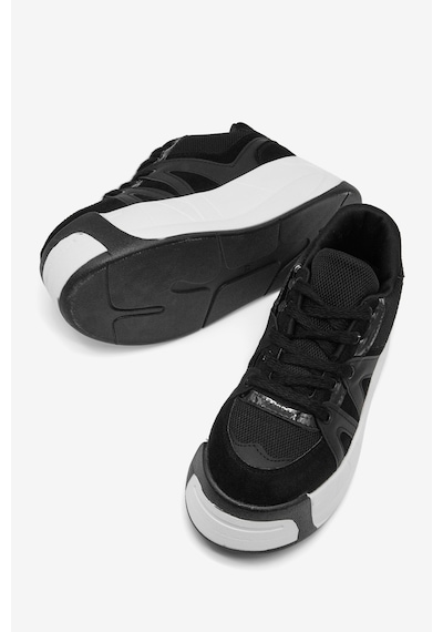 Tonny Black Yüksek Taban Rahat Bağcıklı Sneaker Kadın Siyah Sneaker Tbklc020