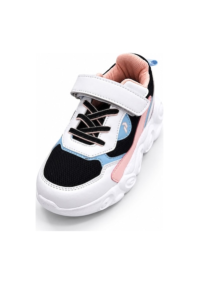 Papucumun Dünyası Kız Çocuk Kalın Taban Cırtlı Çok Renkli Sneaker