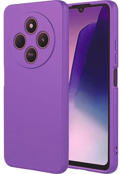 Redmi 14C Uyumlu Silikon Kılıf - Pastel Renk Tonu Esnek Tam Koruma Kapak  - Mor