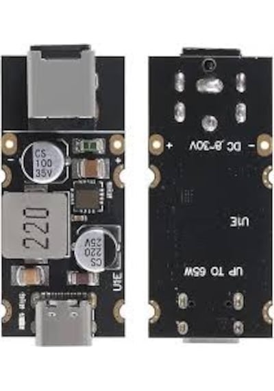 Gözeler Pd65w Typc-e Usb Qc3.0 5v 9v 12v 20v Hızlı Şarj Modülü 2.5x5.5 Jack