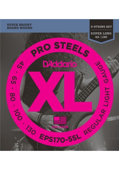 D'addario Eps170-5Sl Prosteels 5-String Bass. Light. 45-130. Supe